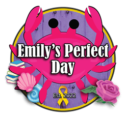 Pink crab logo with Emily's Perfect Day text